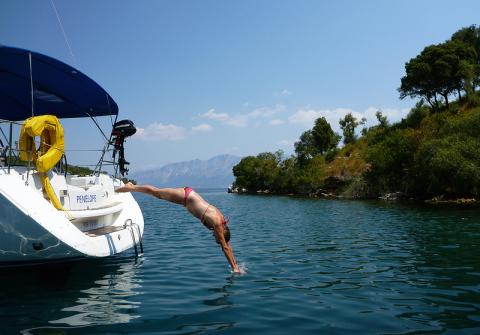 Flotilla sailing in Greece